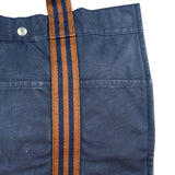 Hermes Vintage Large Navy Canvas Tote