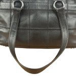 Chanel Black Leather Chocolate Bar Shoulder Bag 2004