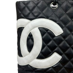 Chanel Black Quilted Leather Ligne Cambon Tote Bag 2004
