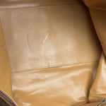 Celine Brown Leather Canvas Macadam Travel Handbag
