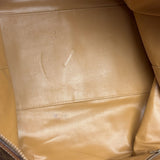 Celine Brown Leather Canvas Macadam Travel Handbag