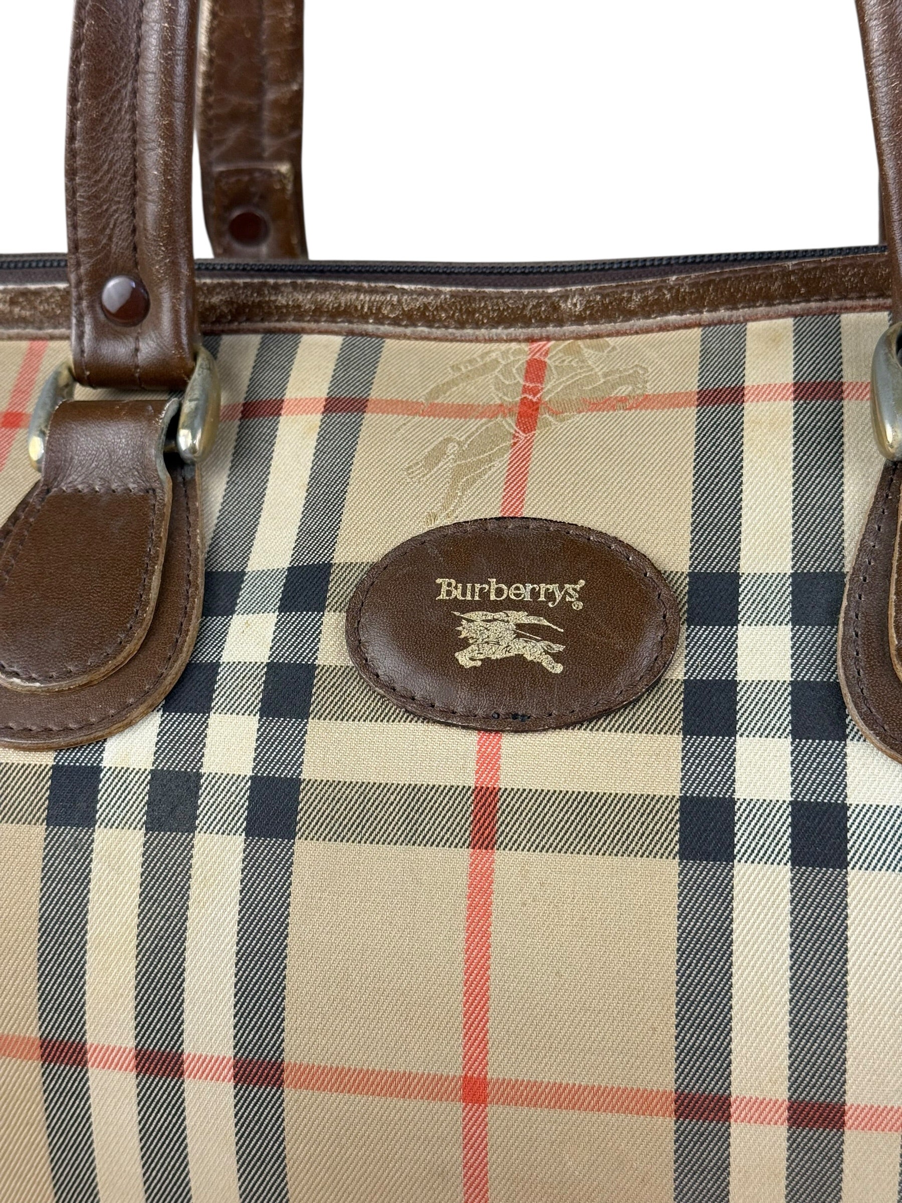 Burberry Vintage House Check Boston Bag