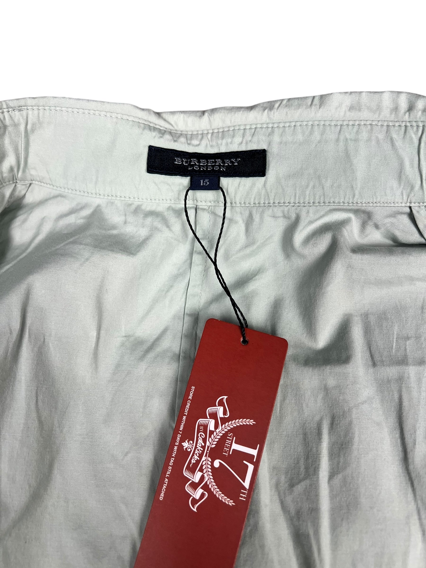 Burberry Sage Button Up Blouse