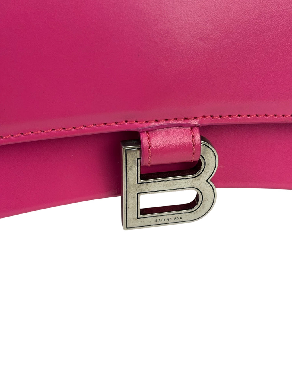 Balenciaga Pink Leather Hourglass Two-Way Bag