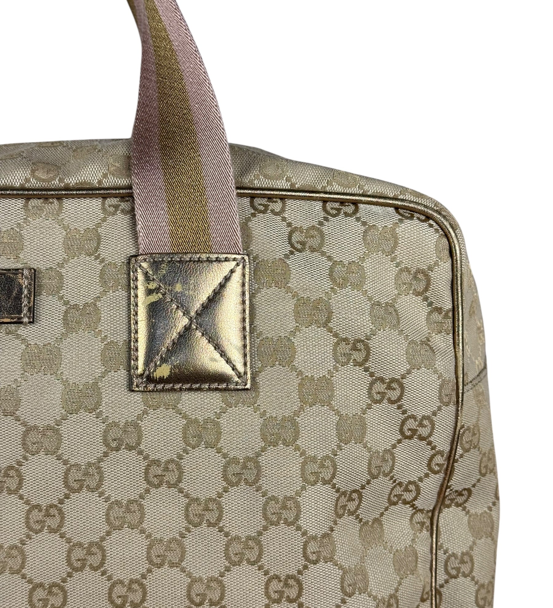 Gucci GG Vintage Canvas Boston Weekender Bag