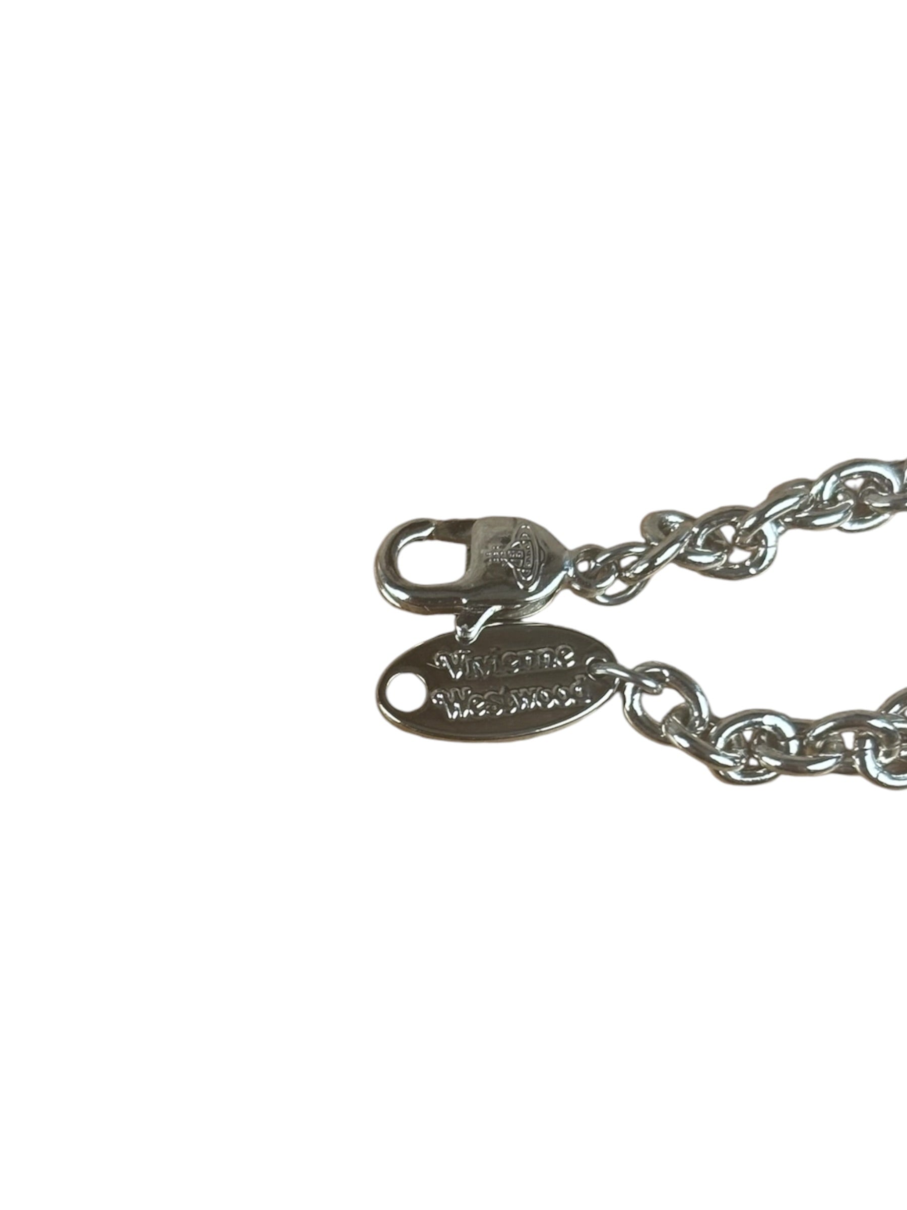 Vivienne Westwood Sliver Toned Bas Relief Bracelet