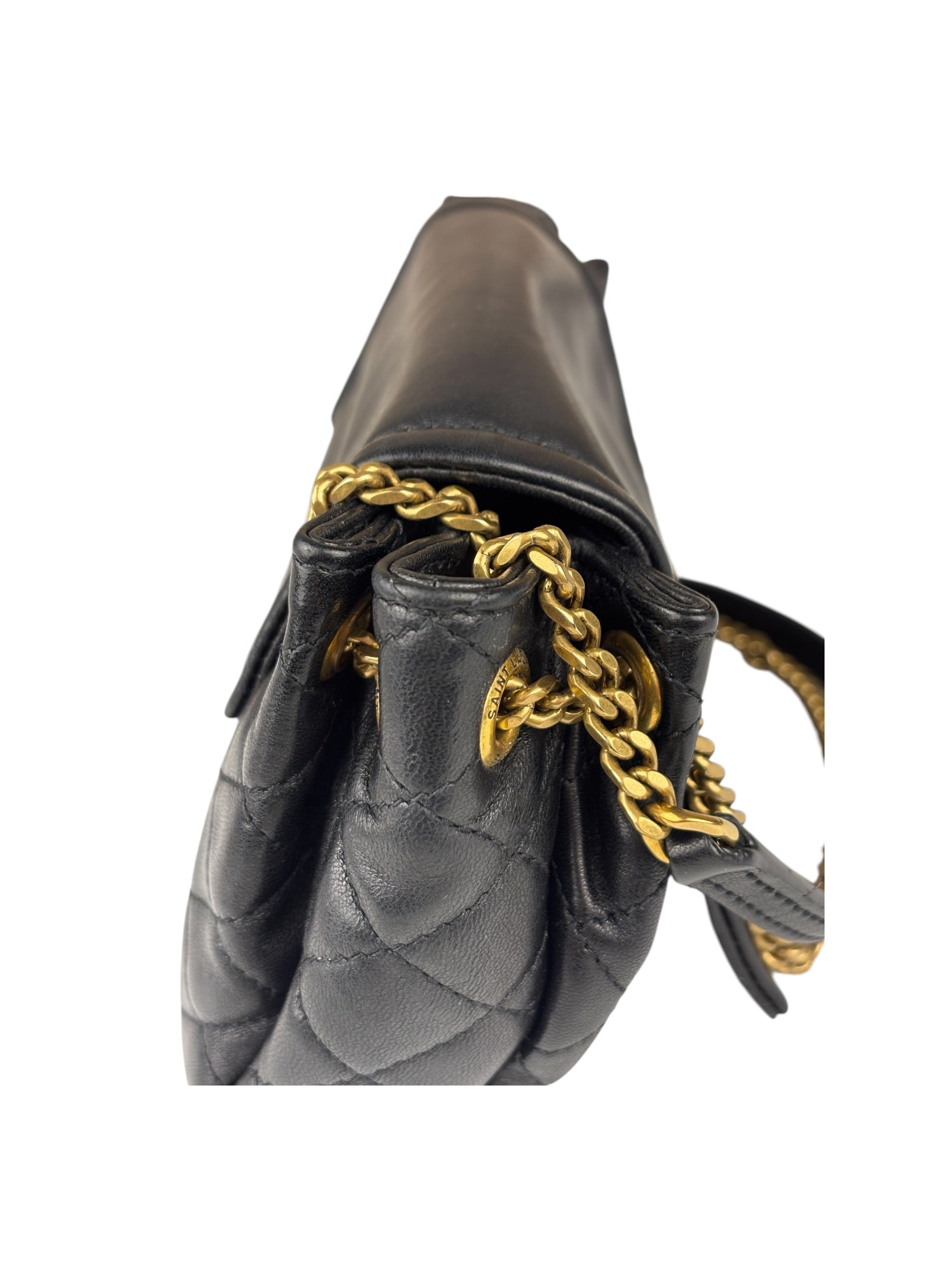Saint Laurent Black Nolita Matelasse Leather Shoulder Bag