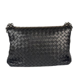 Bottega Veneta Black Intrecciato Shoulder Bag