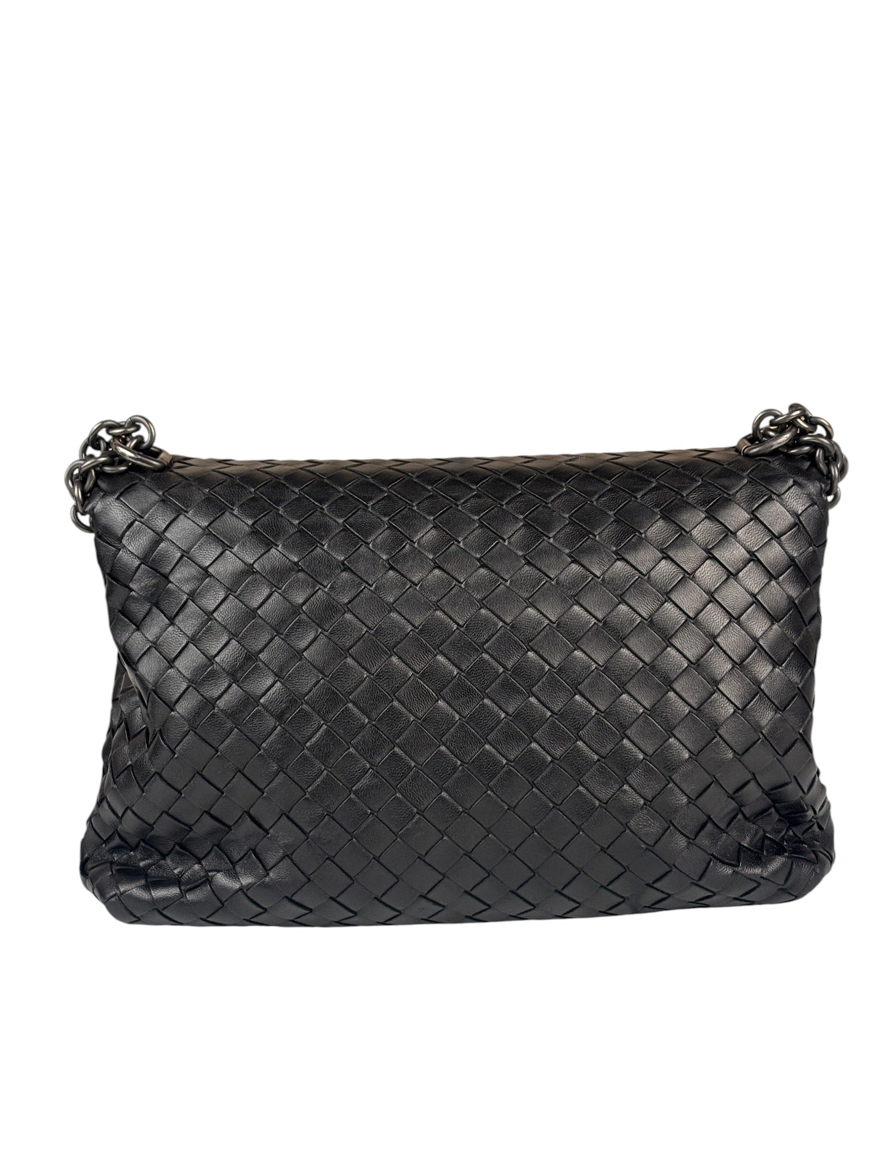 Bottega Veneta Black Intrecciato Shoulder Bag
