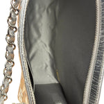 Chanel Metallic Silver Patent Leather Lucky Symbols Embossed Pochette 2007