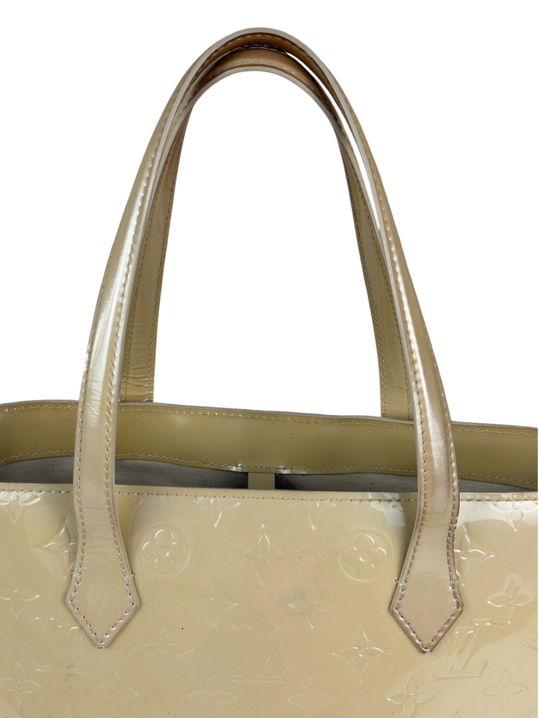 Louis Vuitton Yellow Vernis Wilshire Tote MM