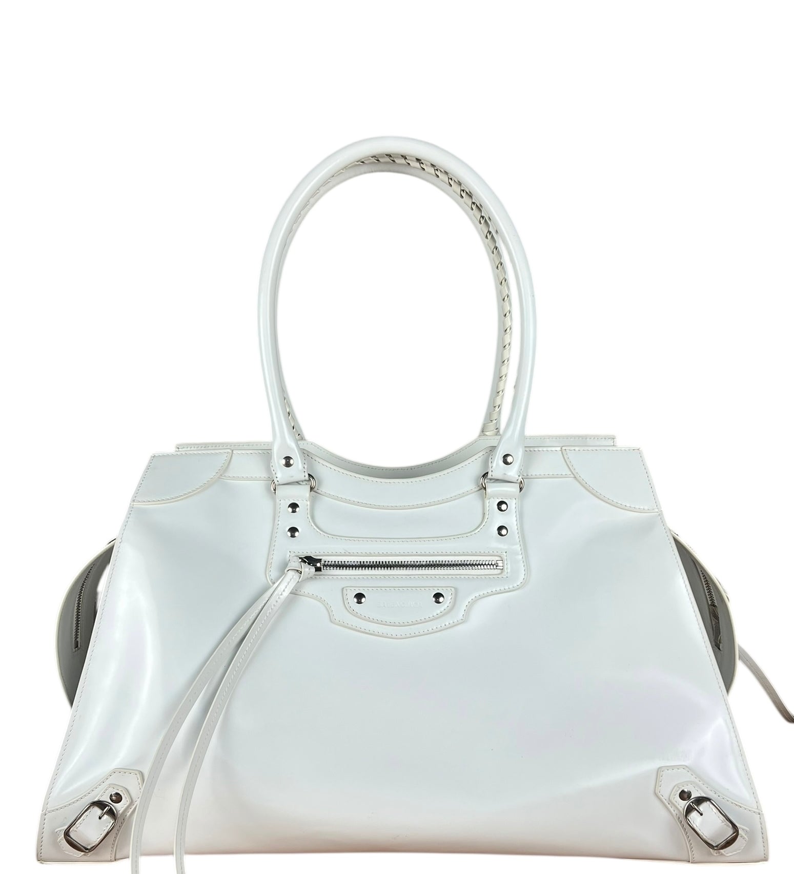 Balenciaga Grained White Neo Classic City Bag