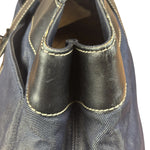 Chanel Vintage Denim/Black Leather CC Turn-Lock Tote Bag 2001
