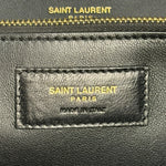 YSL Bicolor Quilted-Suede Shearling Gaby Shoulder Bag
