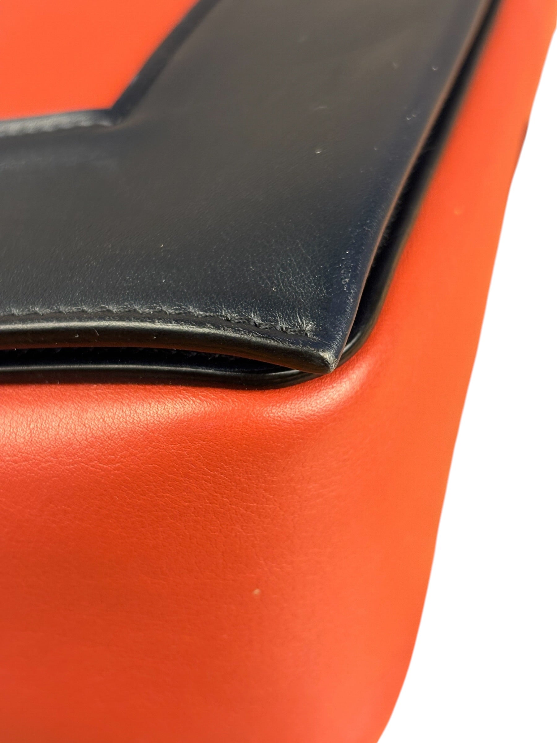 Celine Bicolor Leather Medium Frame Crossbody Bag