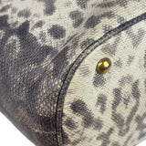 Gucci Cream/Grey Python-Embossed Horsebit Bright Bit Tote