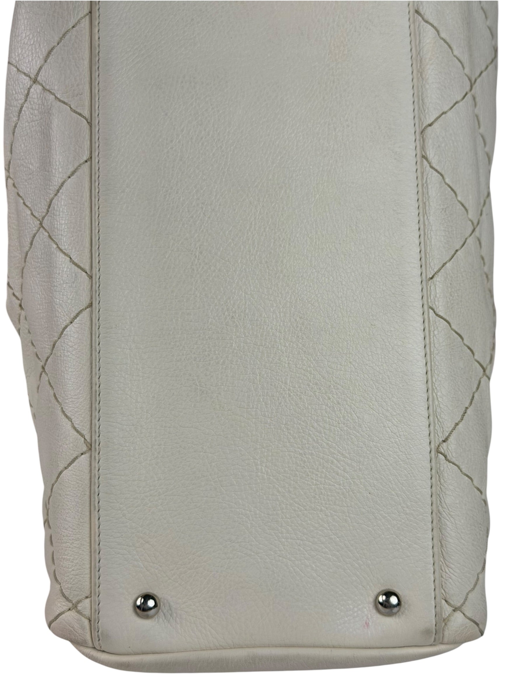 Chanel Beige Quilted Leather Tote 2009