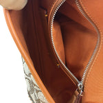 Coach Leather Trim Crystal Signature Jacquard Soho Pochette
