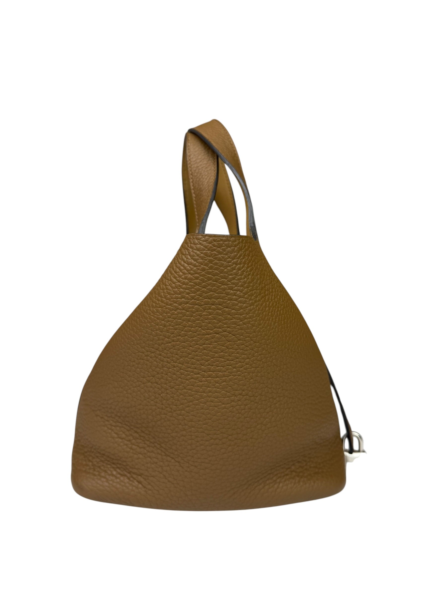 Hermes Brown Taurillon Clemence Leather Picotin 18 Lock Handbag 2021