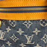 Louis Vuitton Vintage Demin Leather Trim Flat Shopper Tote Bag