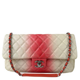 Chanel Quilted Caviar Ivory/Pink Ombre Jumbo Flap 2013
