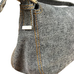 Fendi Light Denim Toned Canvas Baguette Shoulder Bag