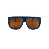 Gucci Blue Acetate Square Frame Interjection Sunglasses