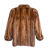 Messala Vintage Dark Brown Mink Fur Coat