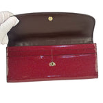 Coach Cherry Shimmery Red Long Flap Wallet