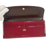 Coach Cherry Shimmery Red Long Flap Wallet