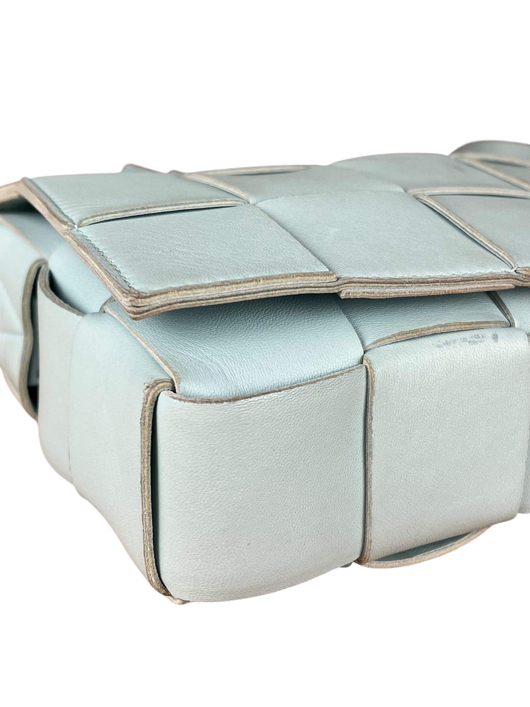 Bottega Veneta Intercciato Cassette Glacier Crossbody