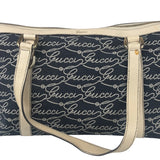 Gucci Western Logo Denim Abbey Zip Tote