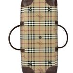 Burberry Beige/Brown Leather House Check Boston Bag