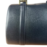 MCM Vintage Black Leather Boston Handbag