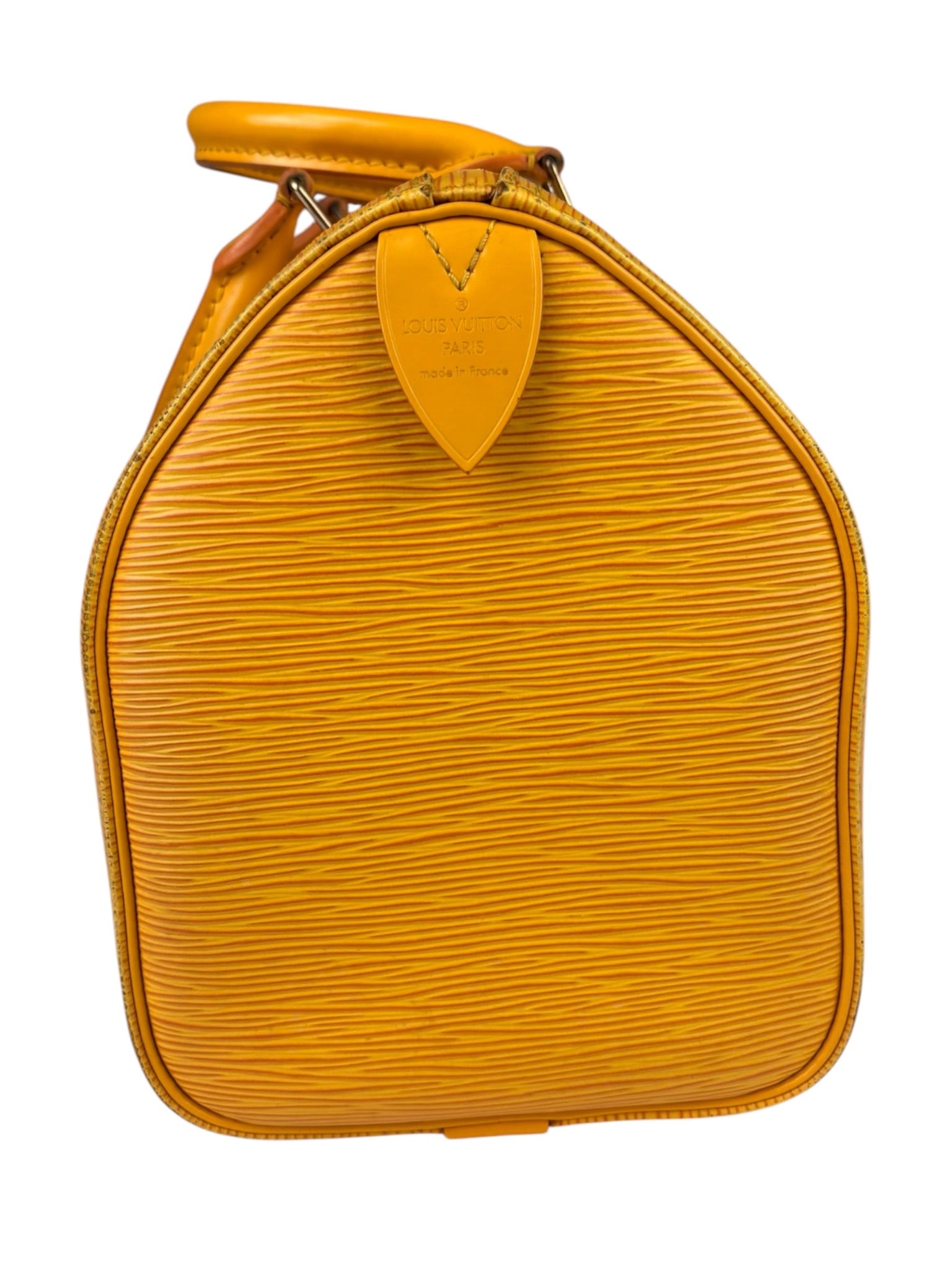 Louis Vuitton Yellow Epi Speedy 25