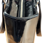 Chanel Glossy Black Patent Leather Chocolate Bar Tote Bag