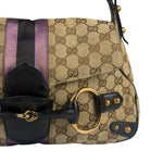 Gucci GG Canvas Web Horsebit Shoulder Bag