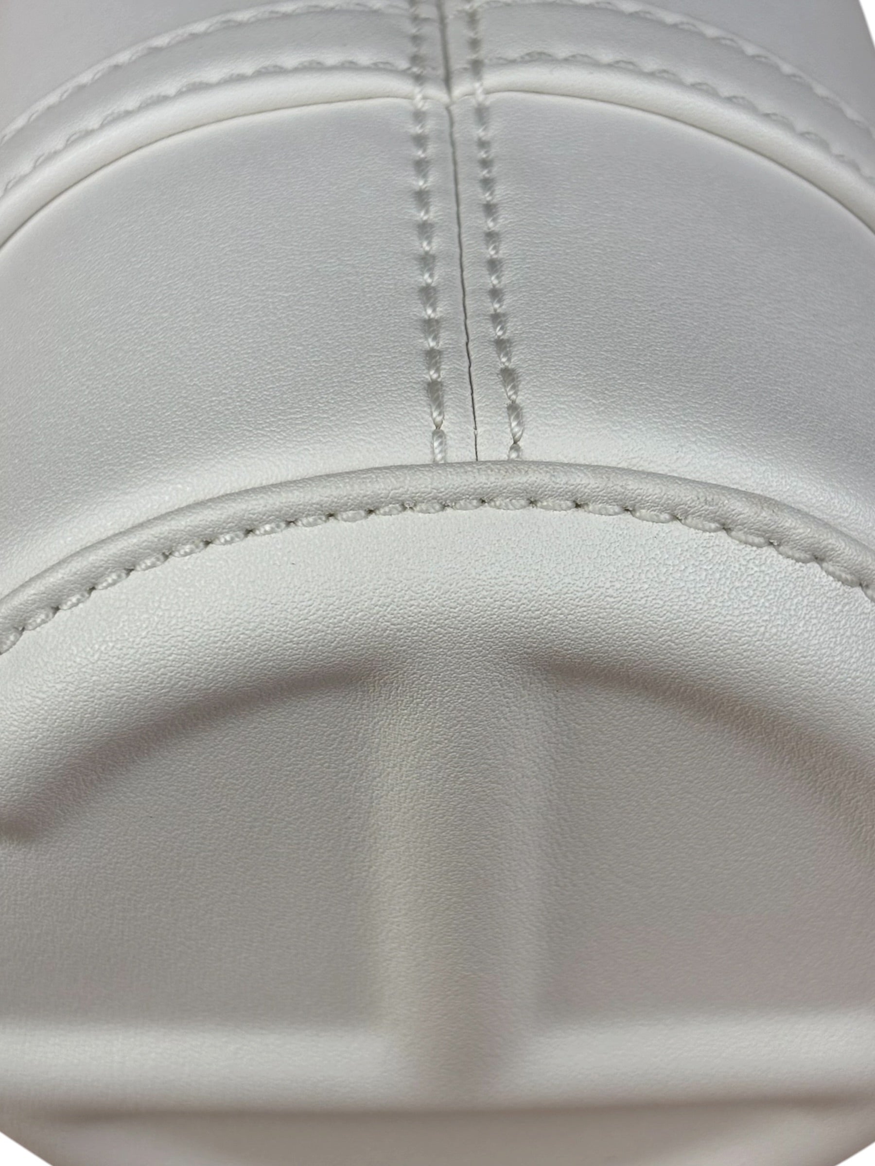 Telfar White Leather Duffle Two-Way Bag