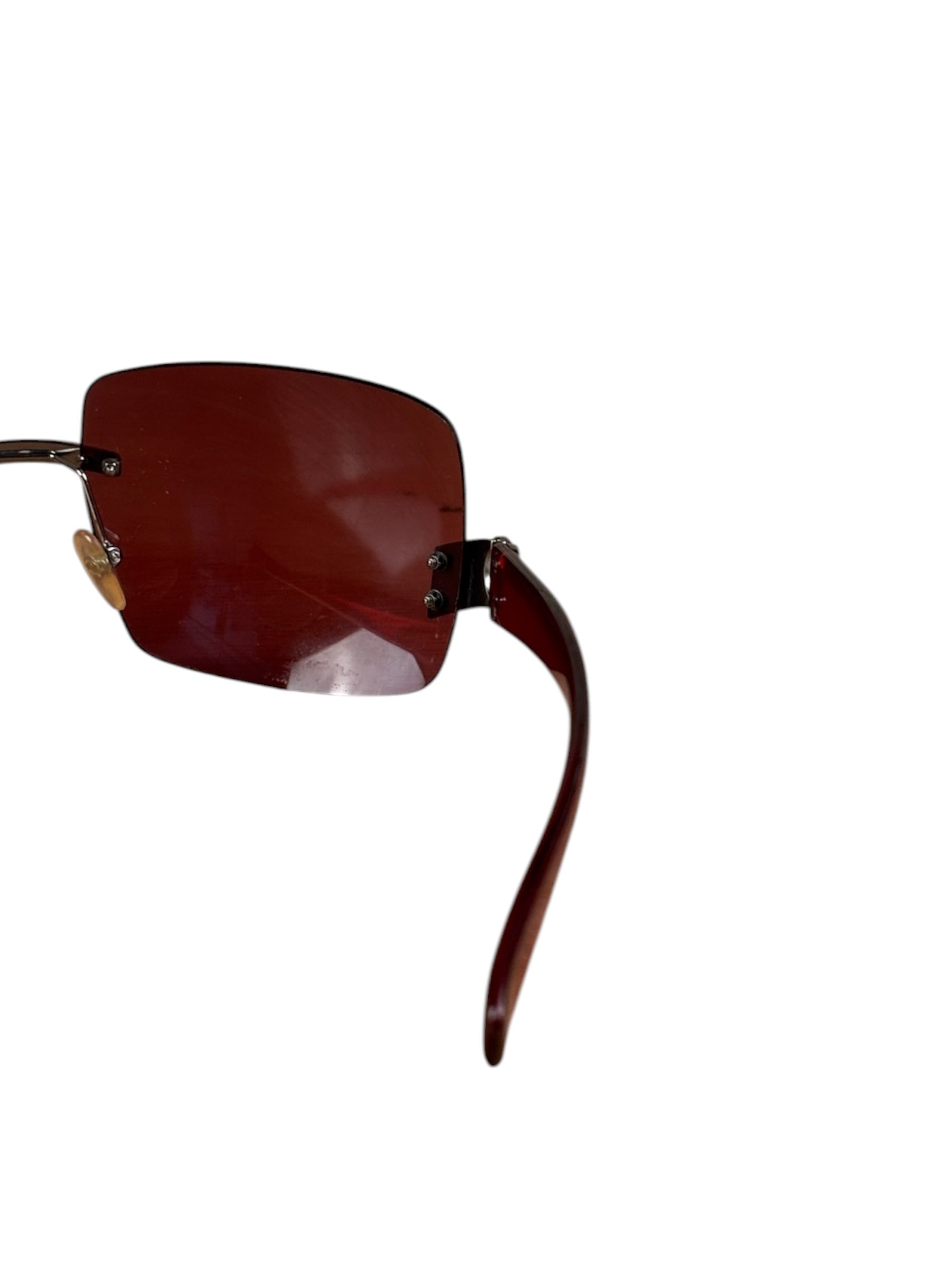 Chanel Vintage Rimless Rectangular Sunglasses 4002