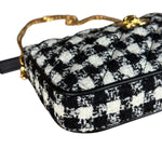 Versace Black/White Tweed Pochette
