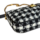Versace Black/White Tweed Pochette