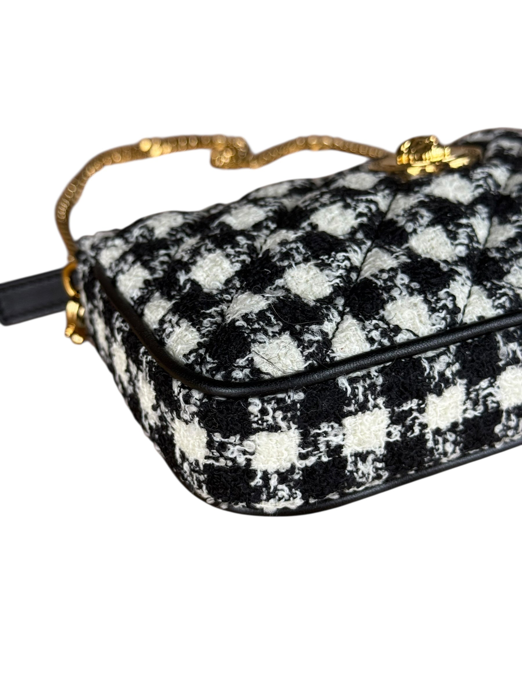Versace Black/White Tweed Pochette