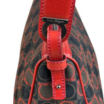 Salvatore Ferragamo Multicolor Leather Trim Monogram Gancini Pochette