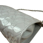 Chanel Vintage Grey Patent Leather Lucky Symbols Icon Pochette 1989