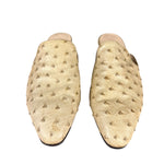 Helene Arpels Ostrich Leather Mule Tan