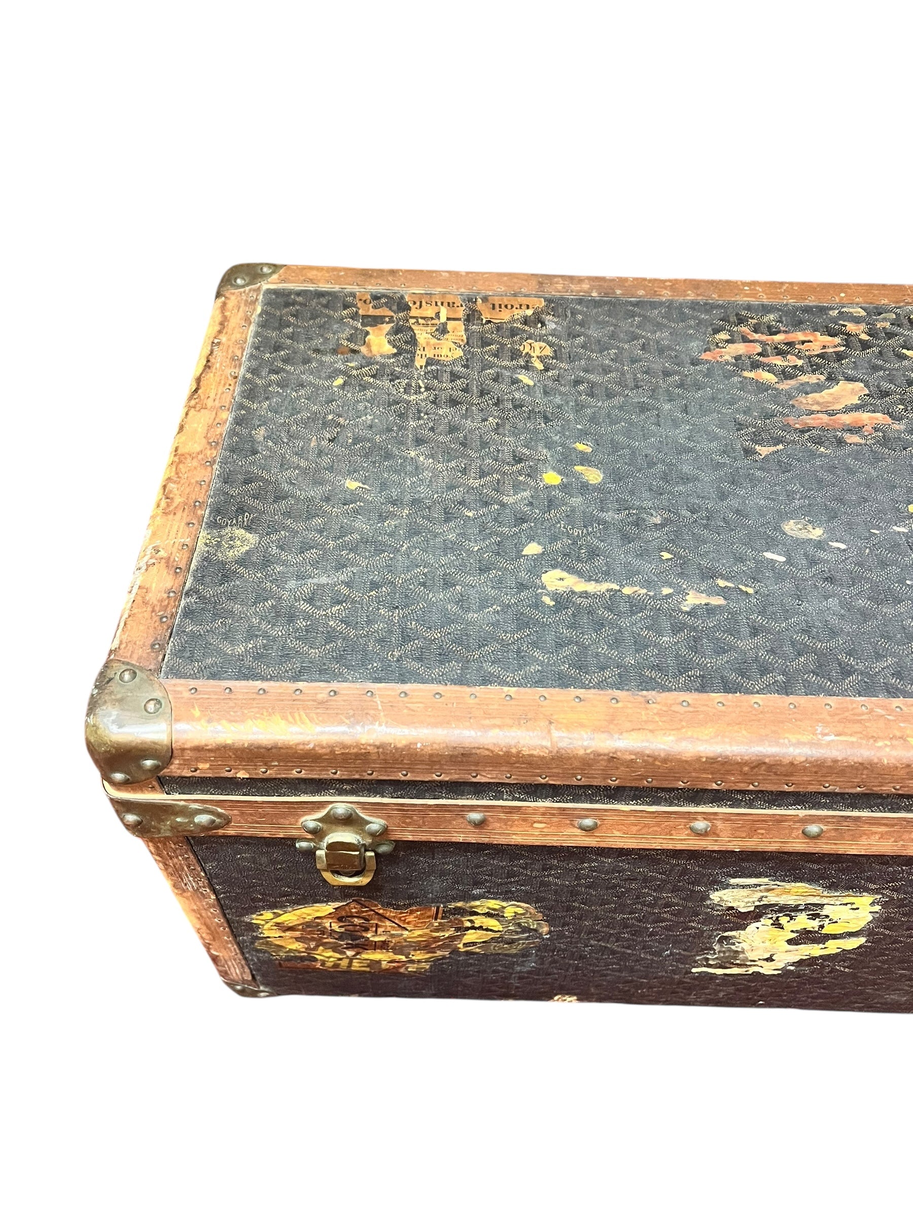 Goyard Vintage ca. 1930s Steamer Trunk