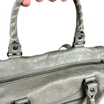 Balenciaga Mini Classic Leather City Bag Grey