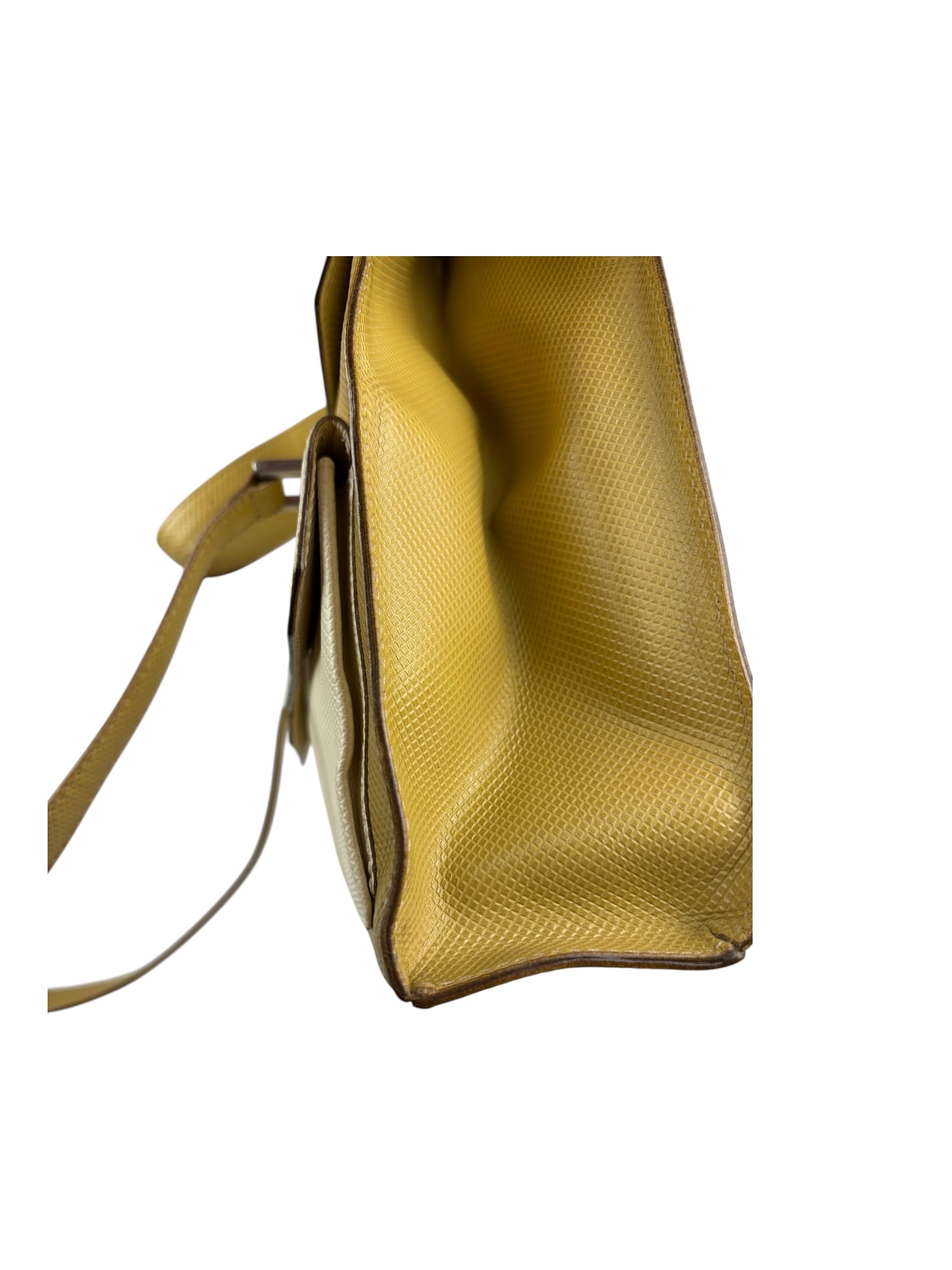 Bottega Veneta Vintage Textured Canvas Flap Shoulder Bag