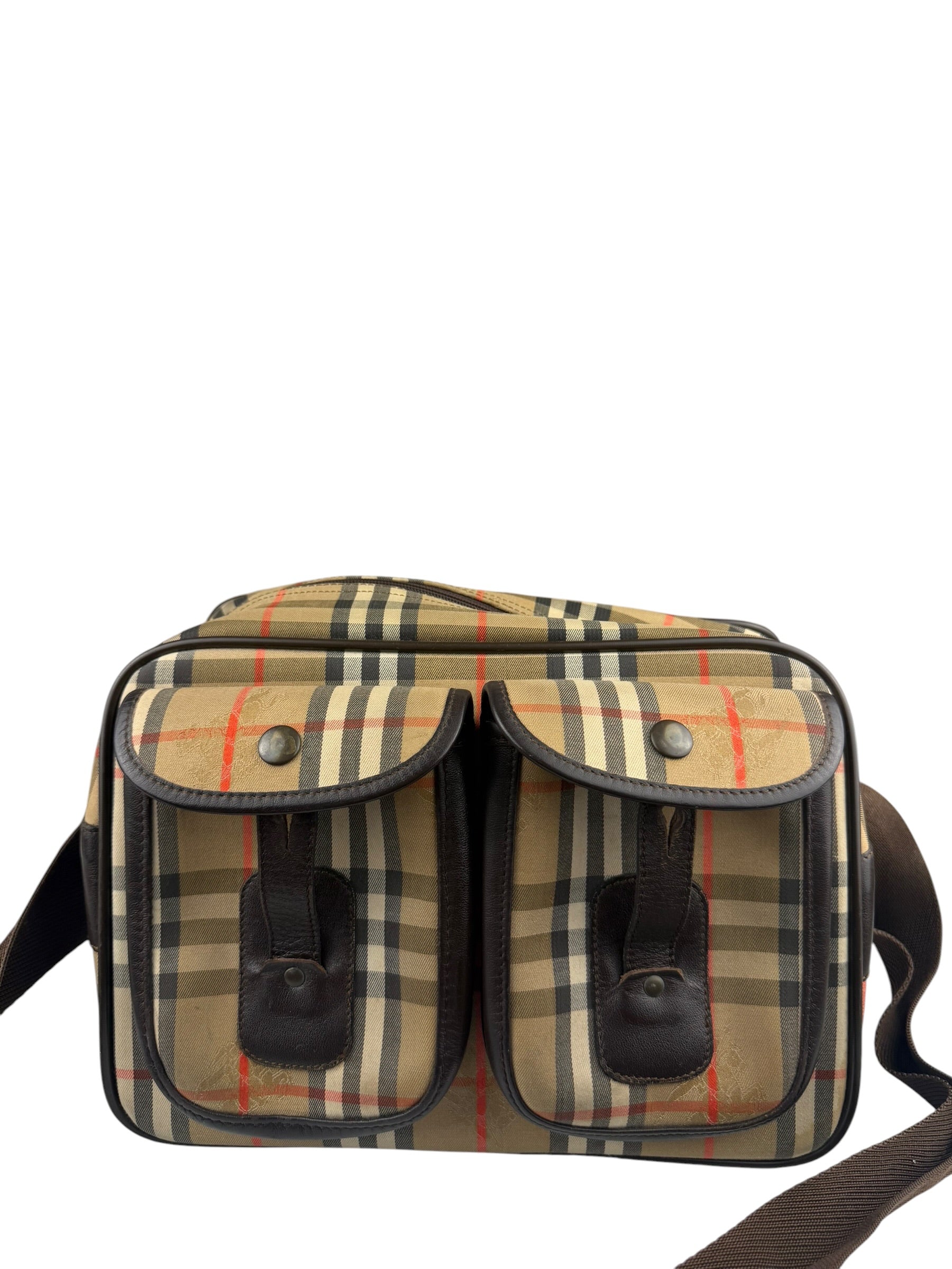 Burberry Vintage Beige/Dark Brown House Shoulder Bag