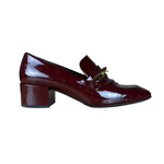 Burberry Burgundy Patent Leather Loafers